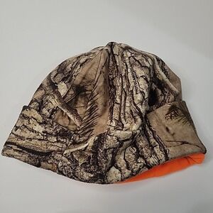 Camouflage‎ Reversable Beanie One Size Fits Most Orange Wild Wear Hunter Hunt